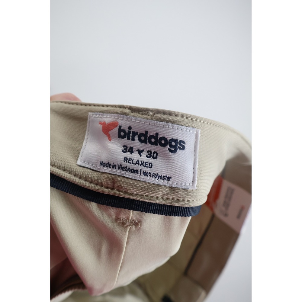 Birddogs Flex 5-Pocket Pants Relaxed 34x30 Khaki Suburban Meyer Casual Golf - Picture 4 of 8